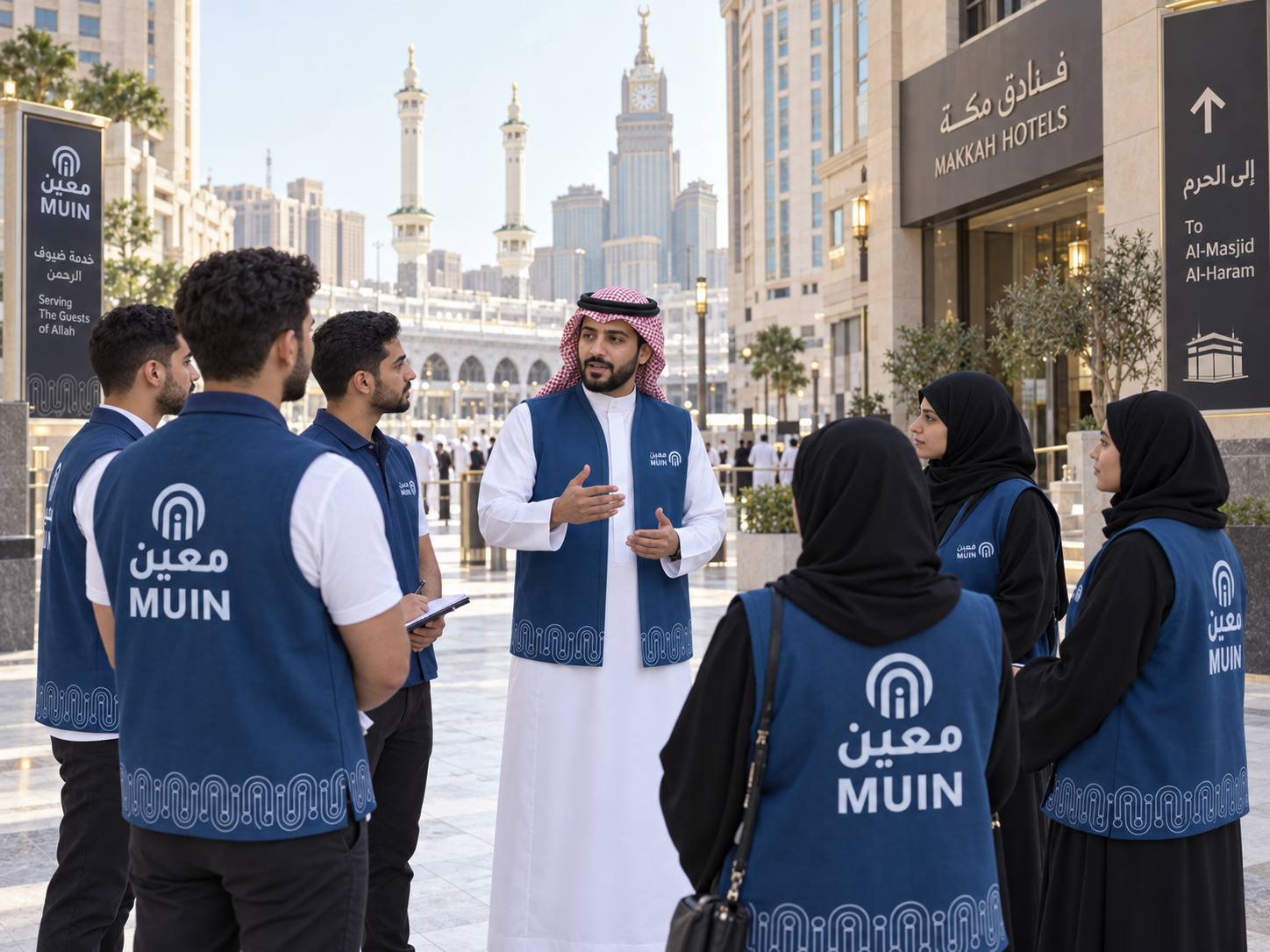 فريق معين يراجع معلومات الخدمة وإرشادات التشغيل